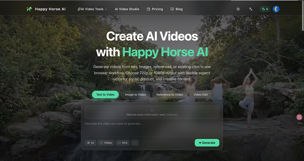 Happy Horse AI Video Generator | Text, Image & Video Edit